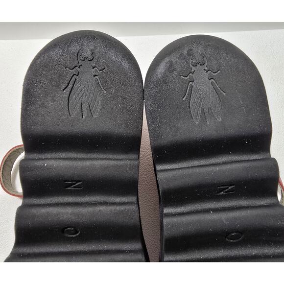 FLY London Leather Closed Toe Ankle Strap Shoes Red VILY161FLY Sz 42 US 11 - Picture 11 of 12